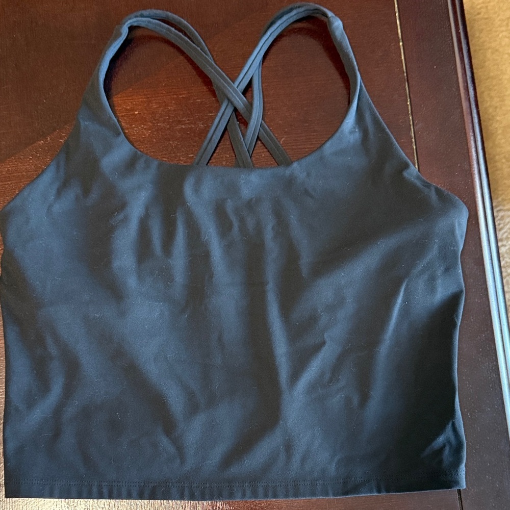 Women's Black Cross-Back Sports Bra
